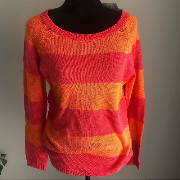 Joe Fresh Pullover Sweater Striped Long Sleeve   Size M - Picture 1 of 8